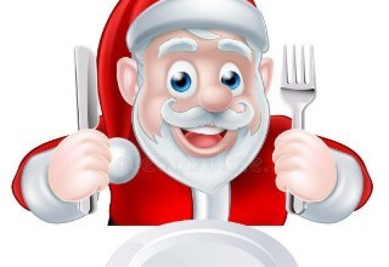 Santa eating
